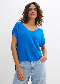Camiseta holgada de mezcla de viscosa fluida