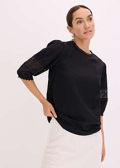 Blusa de manga corta de lino