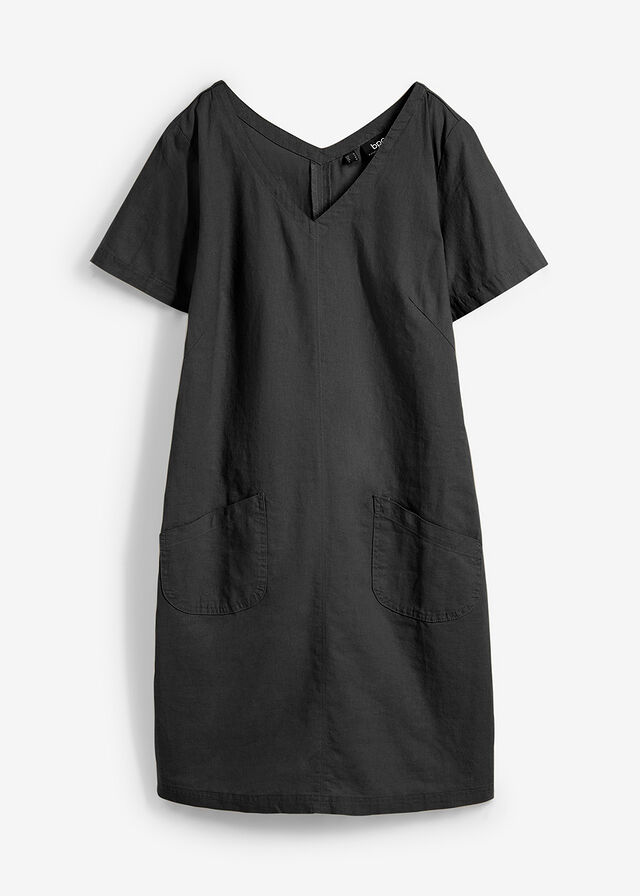 Vestido corto con lino