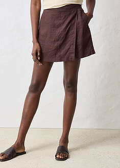 Falda pantalón de lino puro