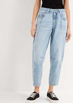 Vaqueros barrel, mid waist, cropped