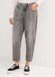 Vaqueros barrel, mid waist, cropped