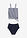 Tankini holgado con tirantes desmontables (2 piezas) - azul marino-blanco con rayas - bonprix