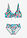 Bikini reductor con aros (2 piezas) - Turquesa con patrón paisley - bonprix