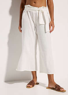Pantalón de muselina capri para la playa