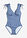 Bañador de material brillante con ligero efecto moldeador - Azul vaquero - bonprix