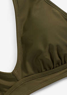 Top de bikini halter con escote en V