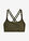Top de bikini bustier con tirantes cruzados - Verde oliva oscuro - bonprix
