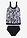 Tankini oversize (2 piezas) - Negro de flores - bonprix