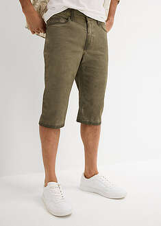 Bermudas largas elásticas con aspecto lavado, regular fit