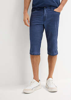 Bermudas largas elásticas con aspecto lavado, regular fit