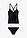 Tankini (2 piezas) con volante - Negro - bonprix