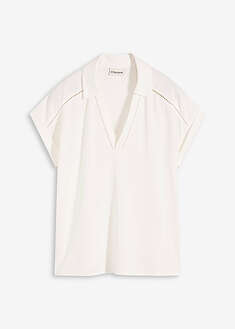 polo-de-pique-de-viscosa-con-inserto-de-encaje