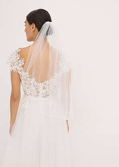 Velo de novia de material transparente