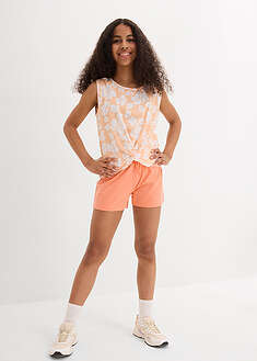 Top y pantalón corto de mezcla de algodón orgánico (conjunto de 2 piezas)