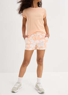 Pantalón corto de punto de algodón orgánico puro