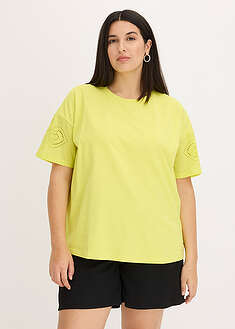 Camiseta con bordado calado