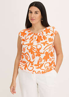 Blusa corta de viscosa fluida