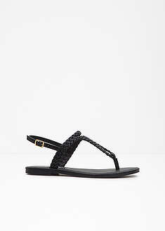 Sandalias de dedo con efecto trenzado