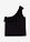 Top de mezcla de viscosa suave con un hombro al descubierto y volante decorativo - Negro - bonprix