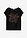 Camiseta de algodón con aplicación de tachuelas - Negro - bonprix