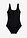 Bañador con escote alto en la espalda - Negro - bonprix