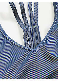 Bikini bustier de aspecto vaquero (2 piezas)