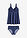 Tankini largo (2 piezas) con aspecto vaquero - denim oscuro - bonprix
