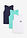 Top (3 unidades) - Verde agua + blanco+ azul marino estampado - bonprix