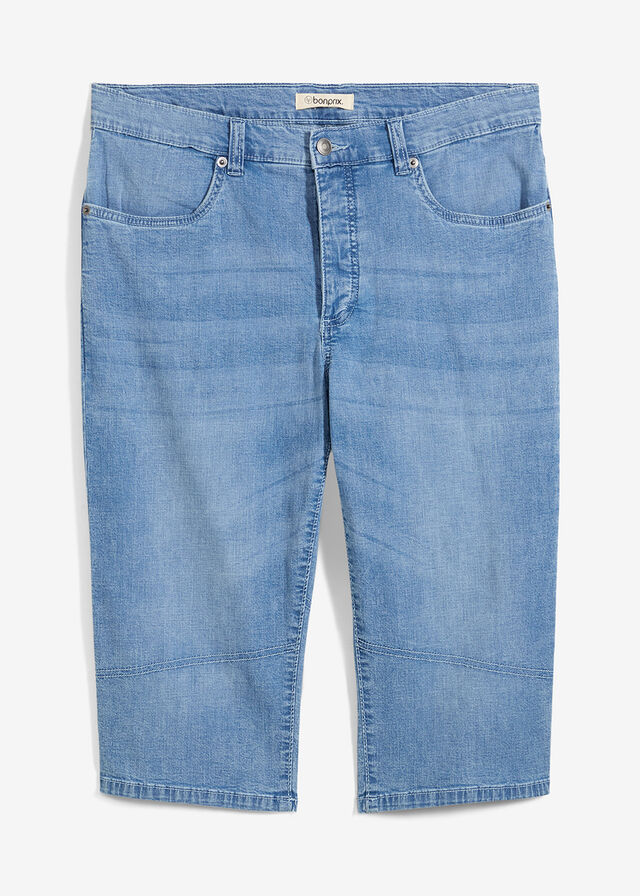 Bermudas vaqueras elásticas largas y ligeras, regular fit