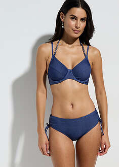 Bikini con aros y aspecto vaquero (2 piezas)