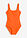 Bañador con escote alto en la espalda - naranja oscuro - bonprix