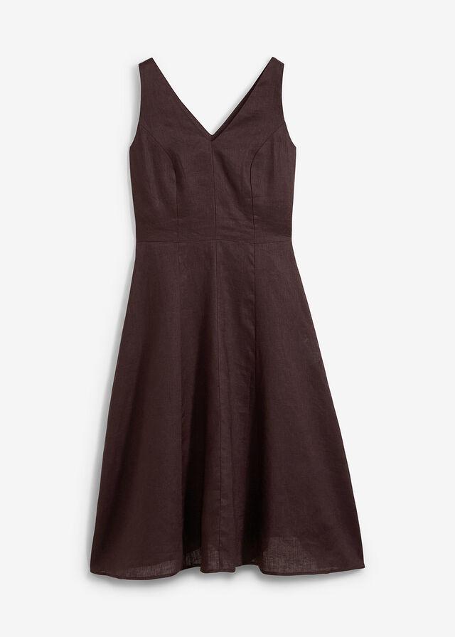 Vestido midi de lino puro