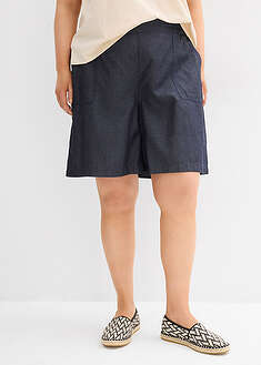 Pantalón corto sin cierre con mezcla de lino transpirable