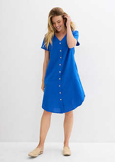Vestido camisero de muselina suave