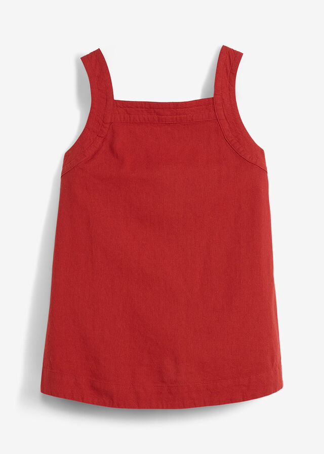 Blusa sin mangas de mezcla de viscosa con detalle de lazo en la parte trasera