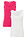 Top de mezcla de viscosa suave (2 unidades) - Rosa oscuro + blanco lana - bonprix