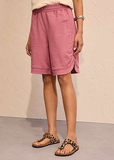 Pantalón corto de chándal de mezcla de algodón con corte ancho