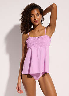 Tankini bandeau con nido de abeja (2 piezas)