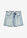 Vaqueros cortos poco elásticos con talle medio - azul hielo denim usado - bonprix