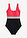 Bañador de material de secado rápido con bloques de color - rosa paraíso-verde-negro - bonprix