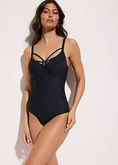 Bañador reductor con aros y ligero efecto moldeador