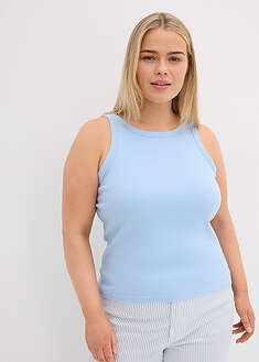 Top sin mangas de canalé