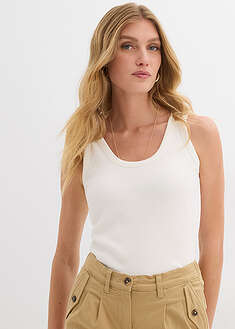 Top de canalé de algodón orgánico (2 unidades)