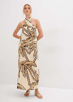 Vestido anudado al cuello con corte en A