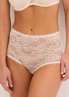 Braga de talle alto con encaje de flores