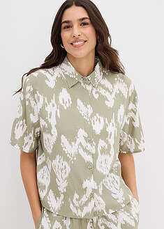 Blusa de viscosa con estampado étnico