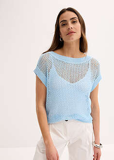 Jersey de ajour con hilo brillante