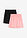 Pantalón corto de viscosa suave sin cierre (2 unidades) - negro+rosa pálido - bonprix