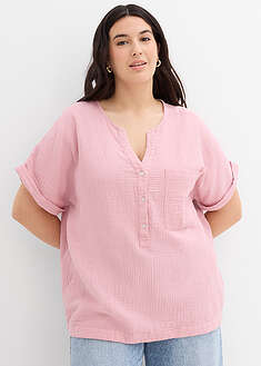 Blusa de manga corta de muselina